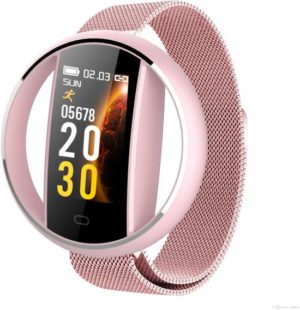 SmartWatch-Trends E99 – Smartwatch – Roze Milanees Bandje