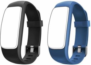 Smartwatch-Trends ID107 HR plus – Vervanging horlogeband – Zwart en Blauw